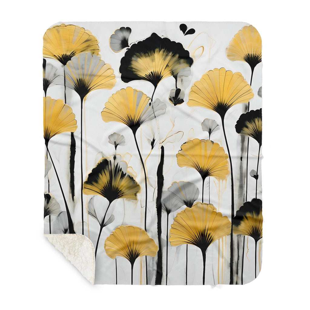 Golden Ginkgo - Sherpa Blanket