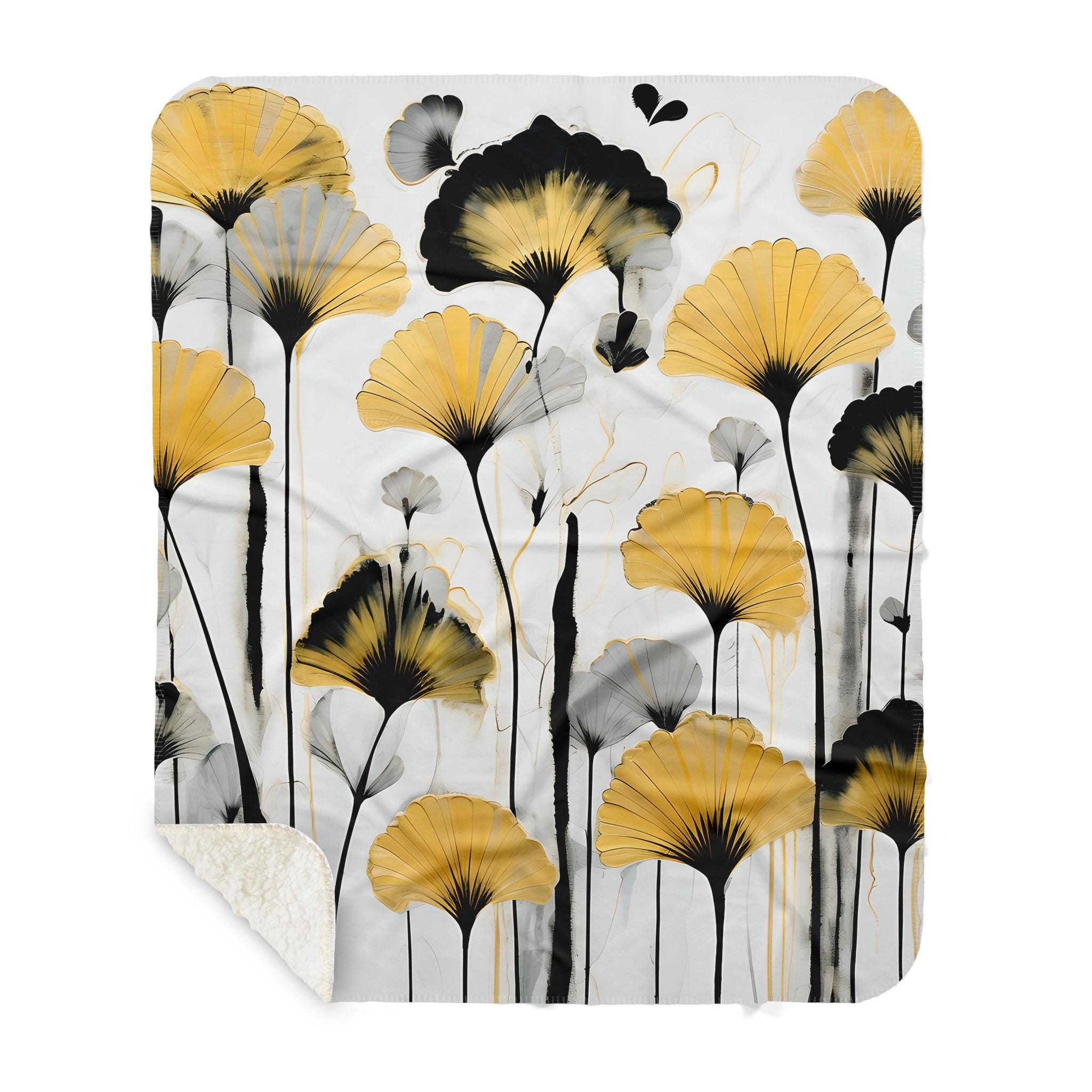 Golden Ginkgo - Sherpa Blanket