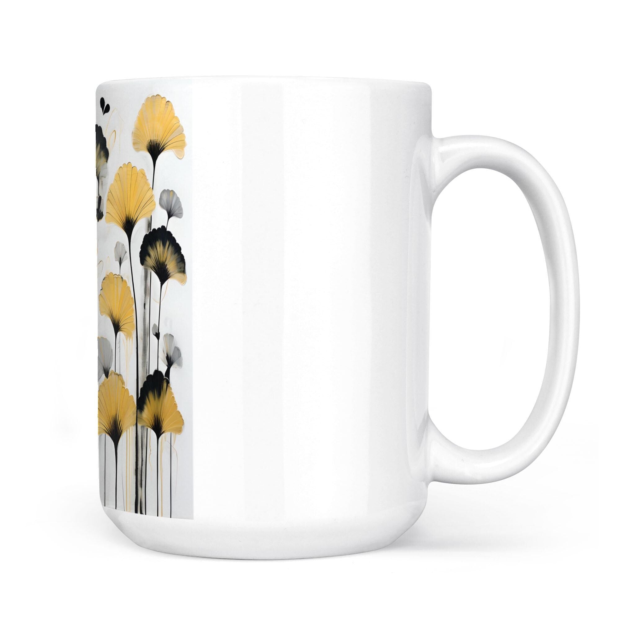 Golden Ginkgo - White Edge-to-Edge Mug (New)