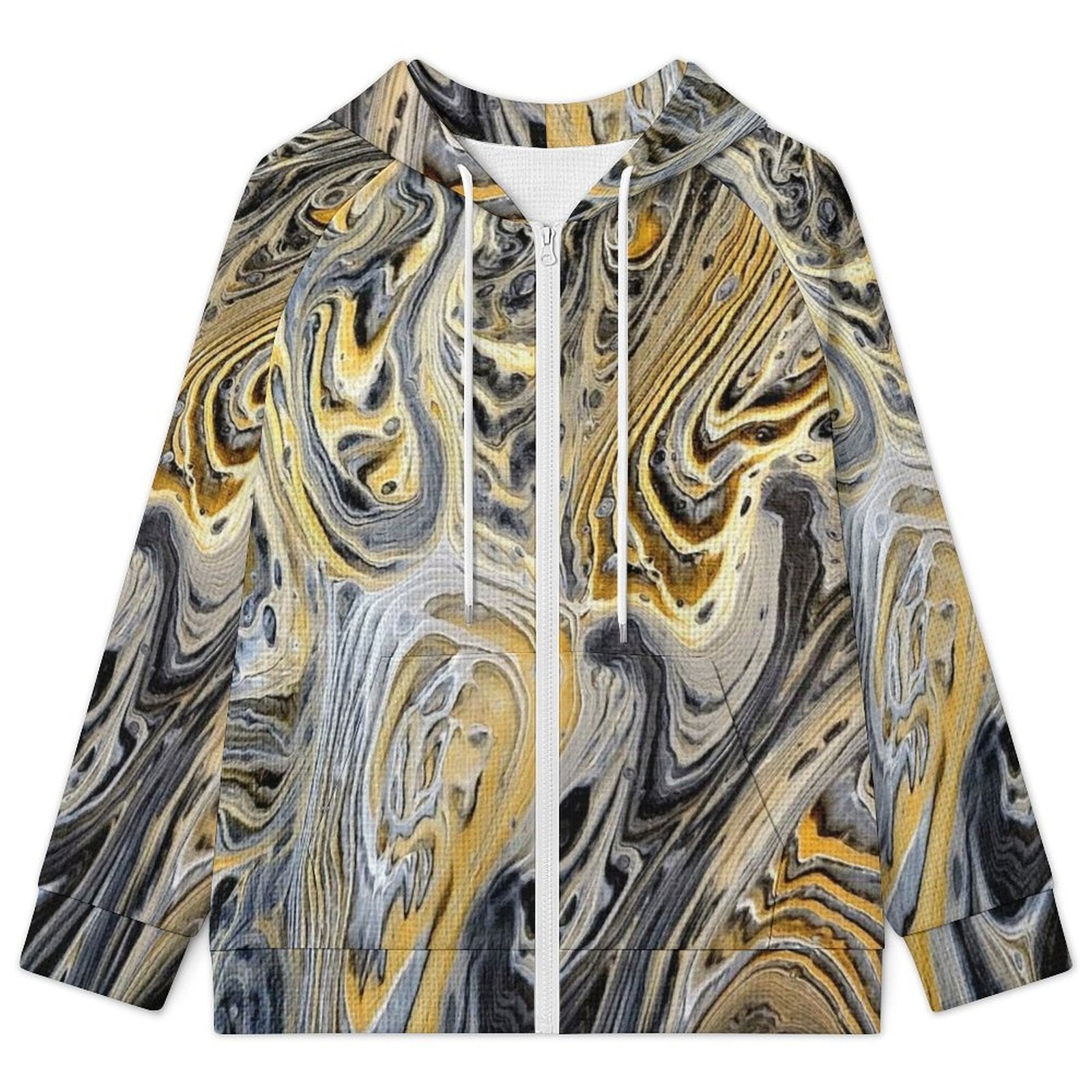 Metallurgy - Women's Full-zip Hoodie with Drawstring