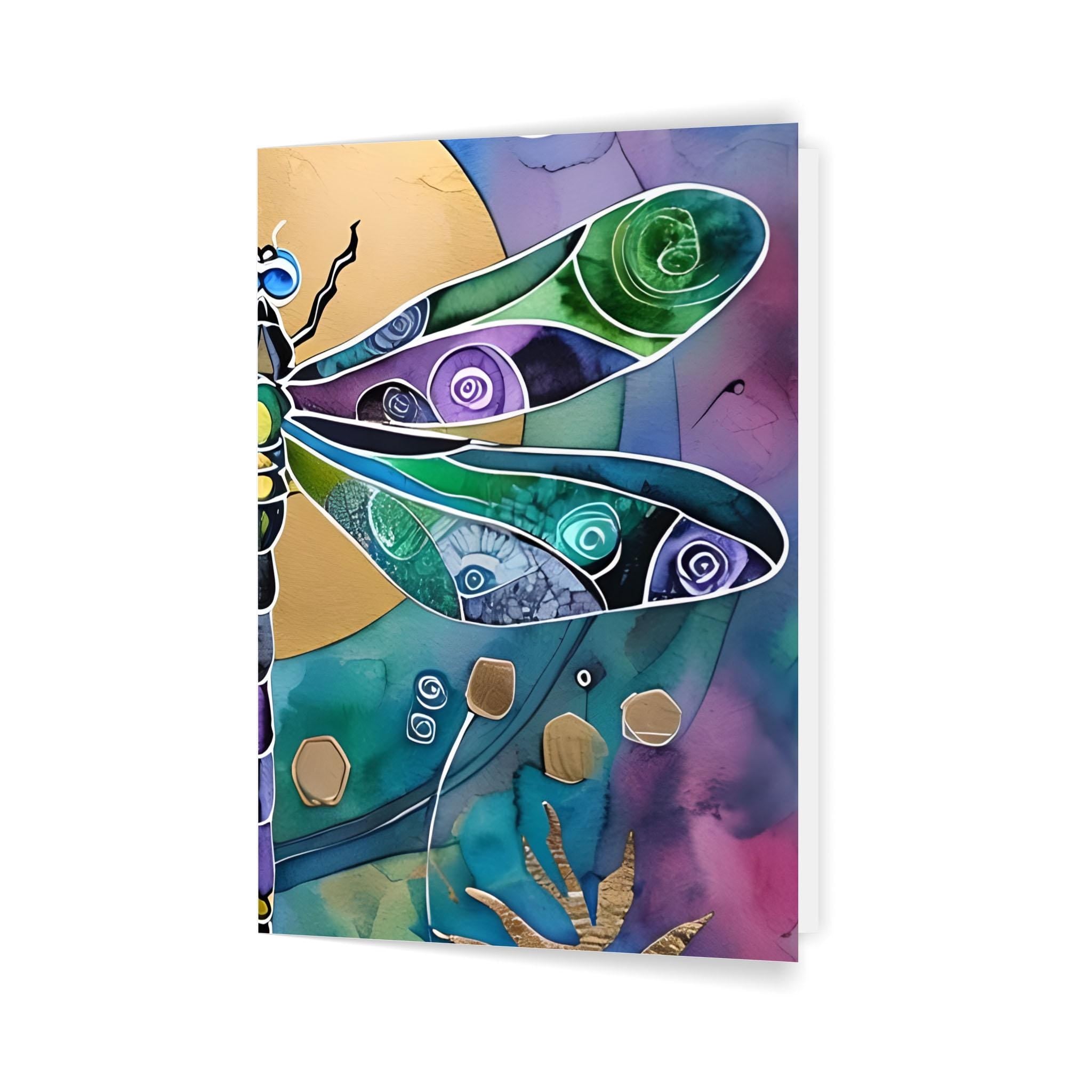 Dragonfly Sun - 5x7 Folded Greeting Card
