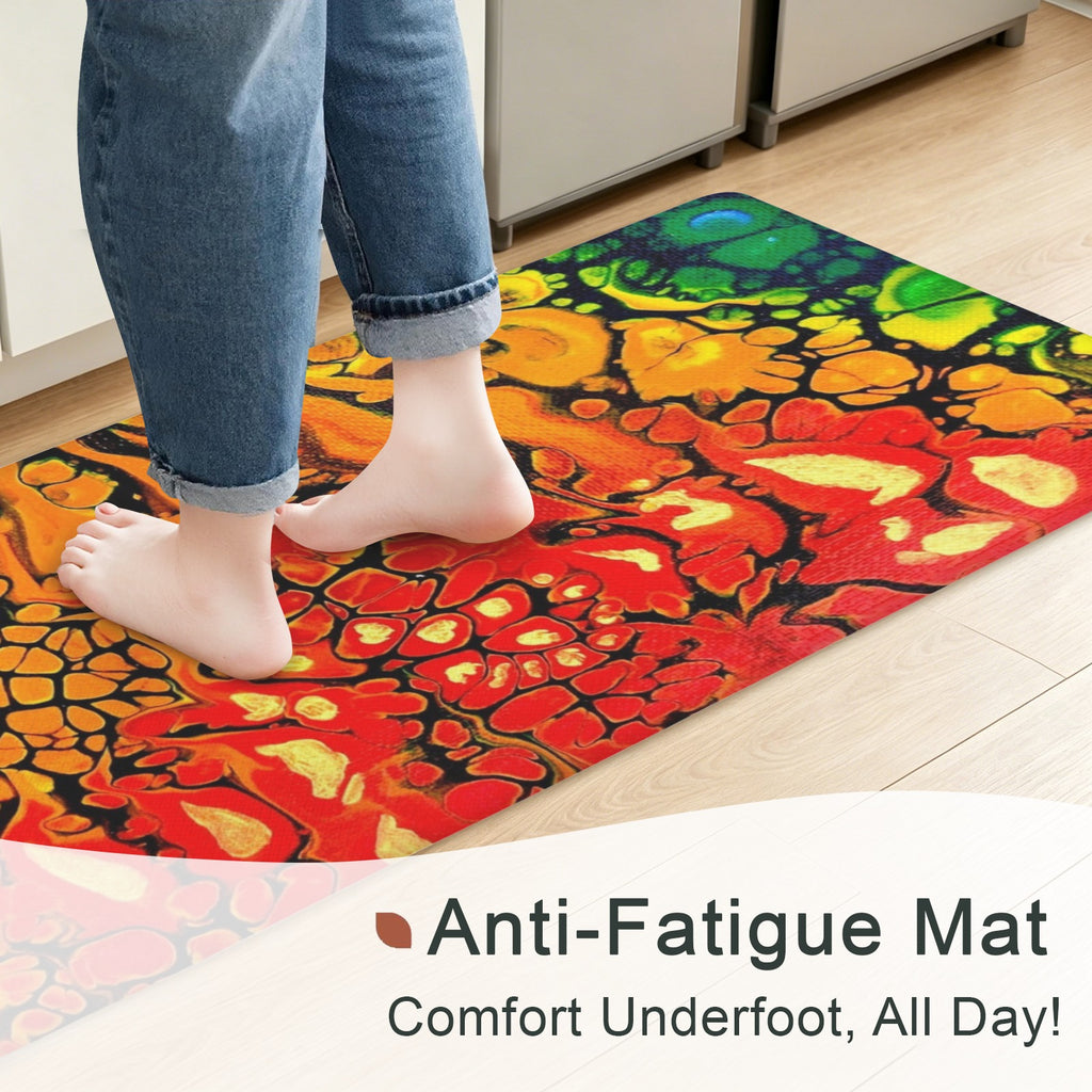 Fire PVC Anti-Fatigue Kitchen Mat 48x24inch