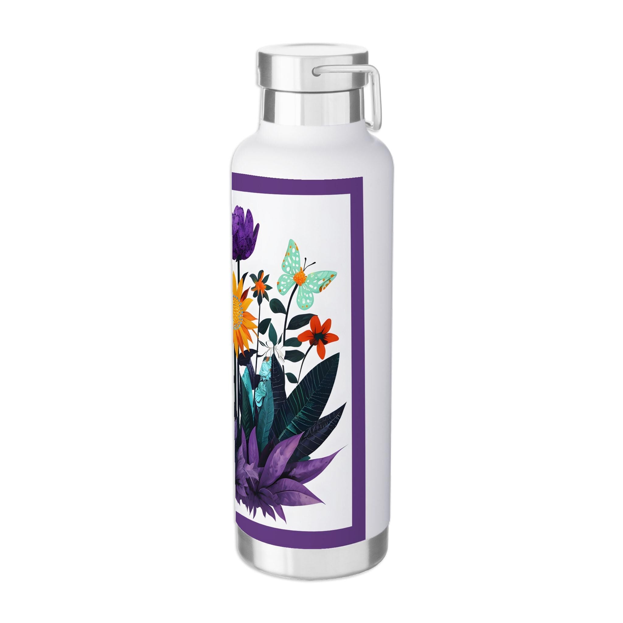 Abstract Purple Garden - H2Go Insulated Water Bottle