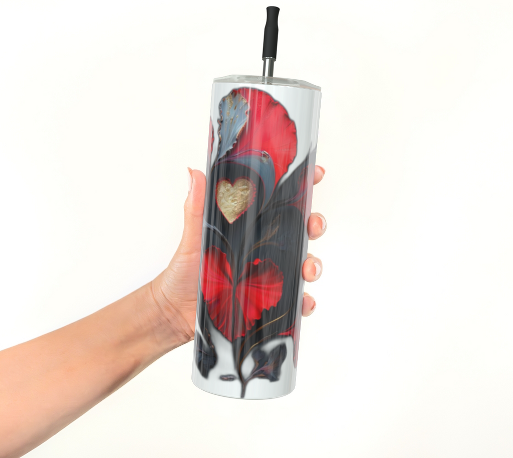 Vibrant Abstract Heart - Stainless Steel Tumbler