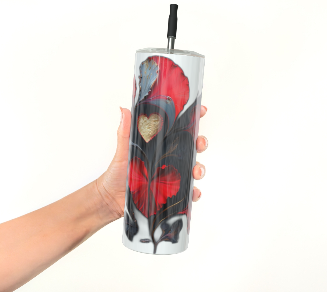 Vibrant Abstract Heart - Stainless Steel Tumbler