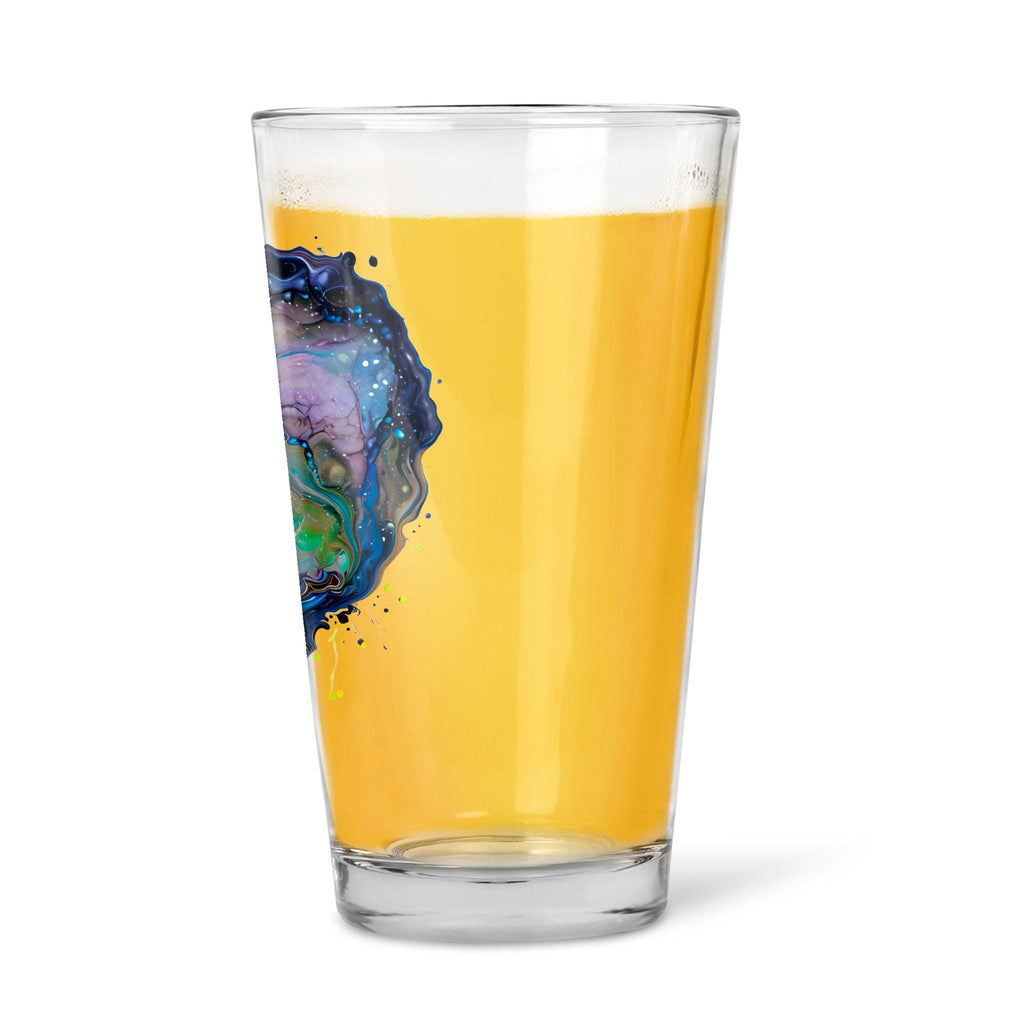 Fluid Art Heart - 16oz Pint Beer Glass