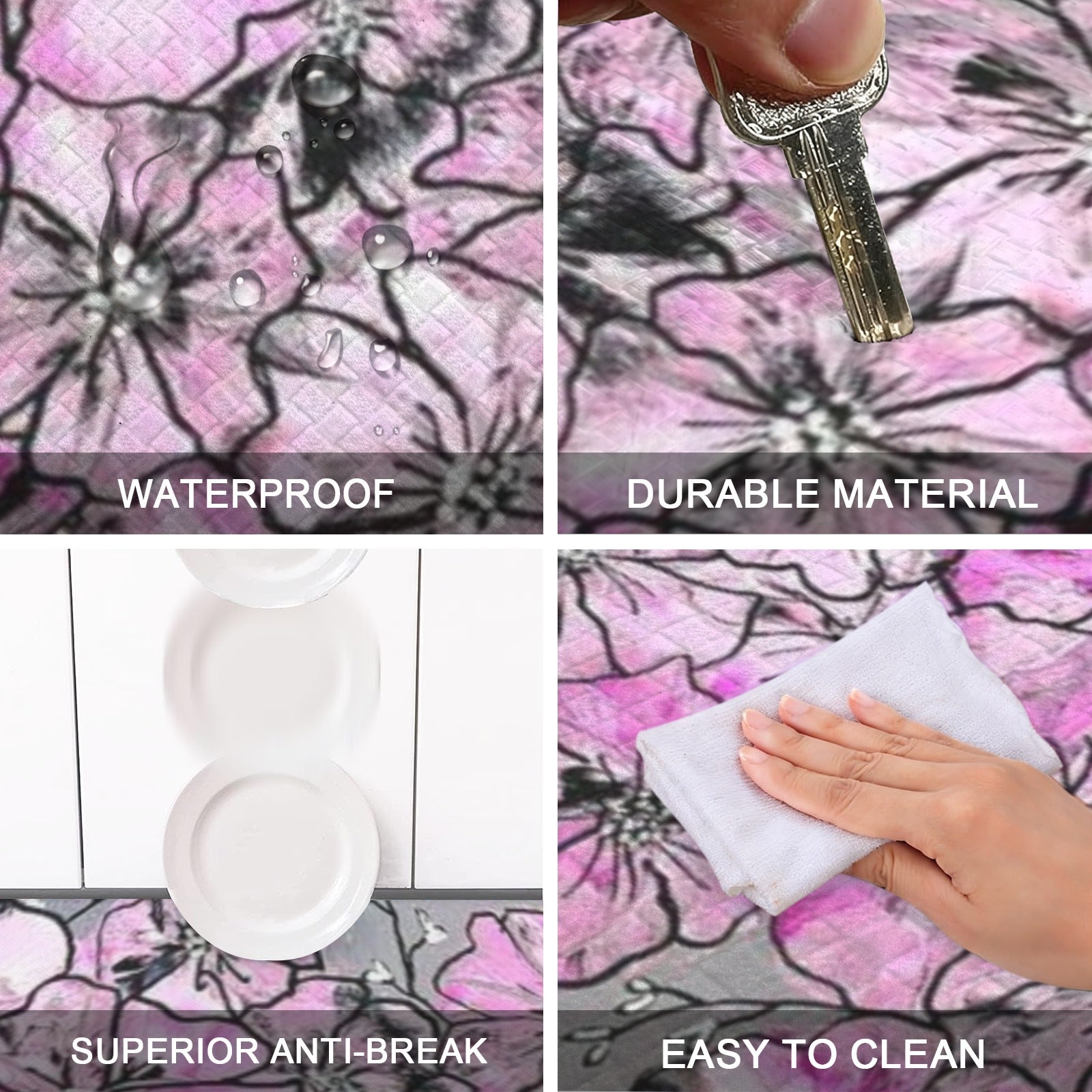 Garden of Hope PVC Anti-Fatigue Kitchen Mat 71x24inch