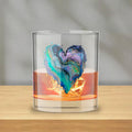 Fluid Art Heart - Whiskey Glass