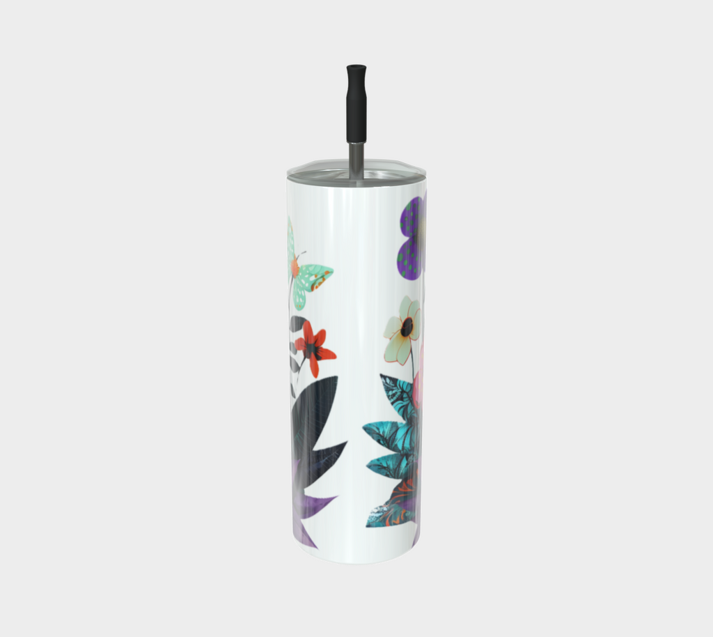 Abstract Purple Garden - Stainless Steel Tumbler