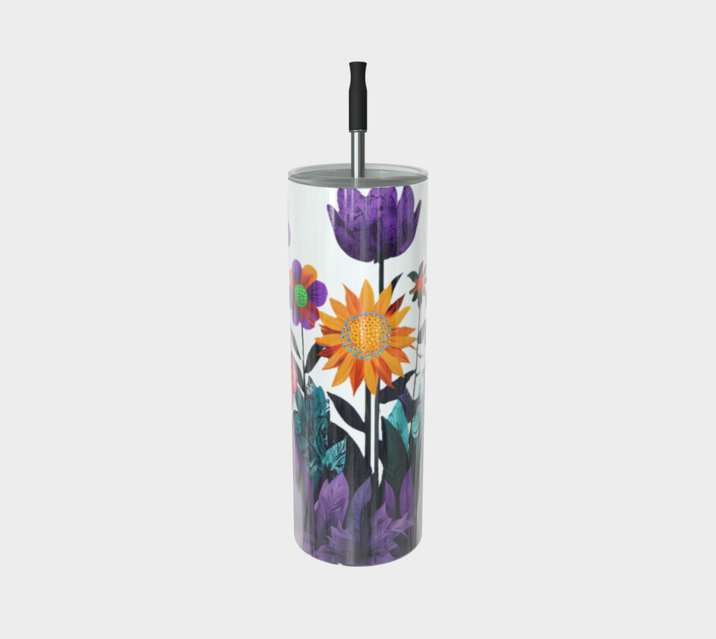 Abstract Purple Garden - Stainless Steel Tumbler