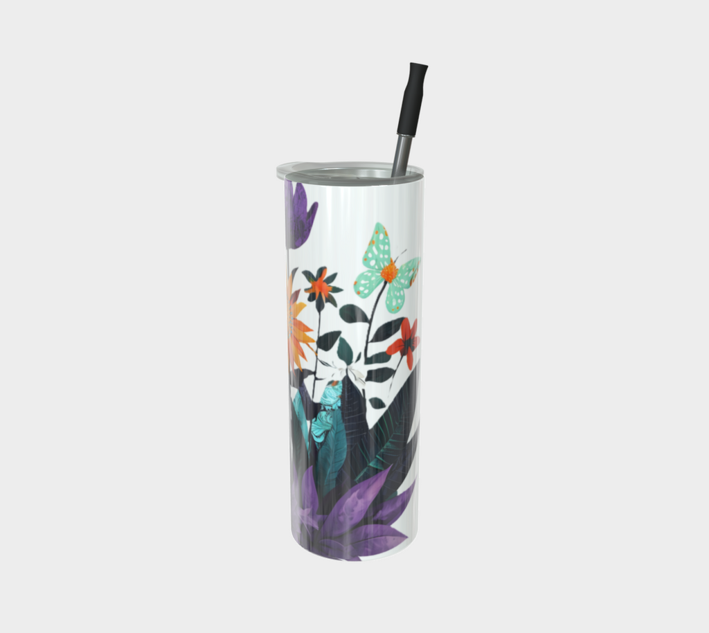 Abstract Purple Garden - Stainless Steel Tumbler