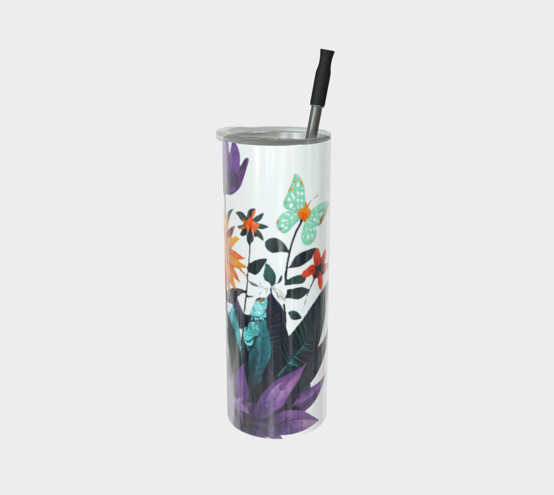 Abstract Purple Garden - Stainless Steel Tumbler