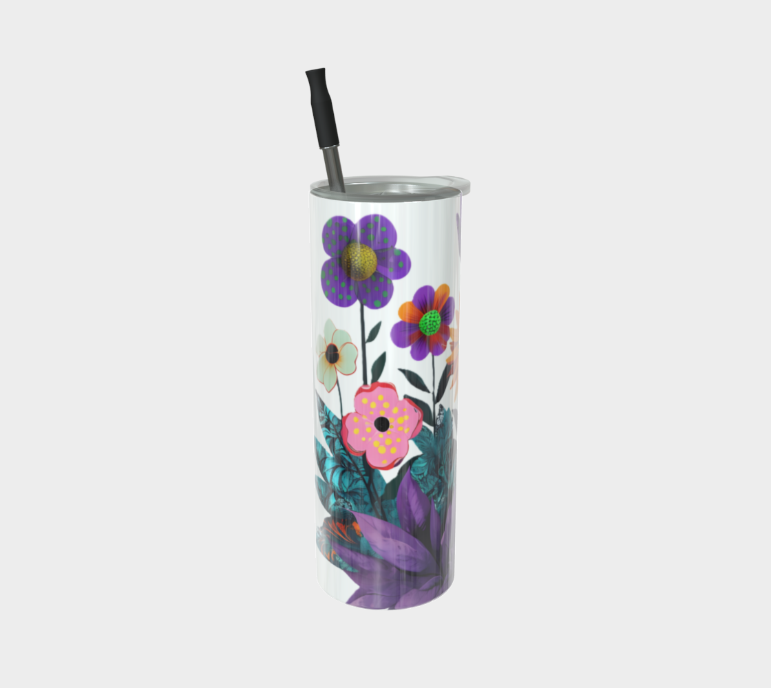 Abstract Purple Garden - Stainless Steel Tumbler