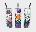 Abstract Purple Garden - Stainless Steel Tumbler