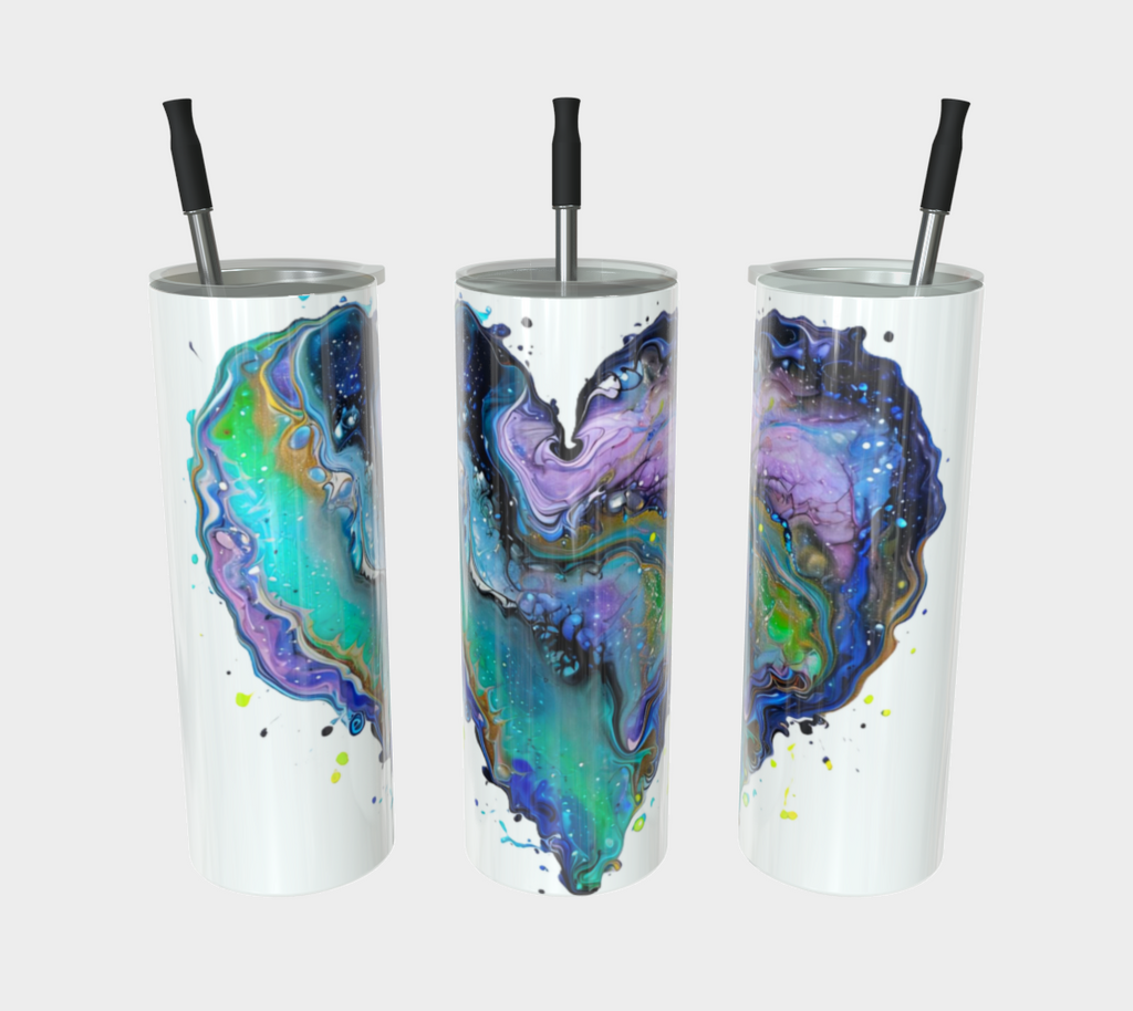 Fluid Art Heart - Stainless Steel Tumbler